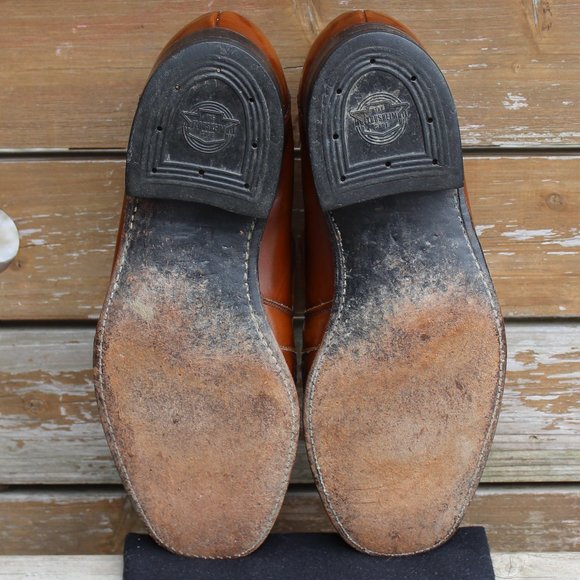 VTG 70s Tan Venetian Loafer, Burnished Calfskin - Picture 12 of 13